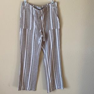 Wide-Leg Linen Pants